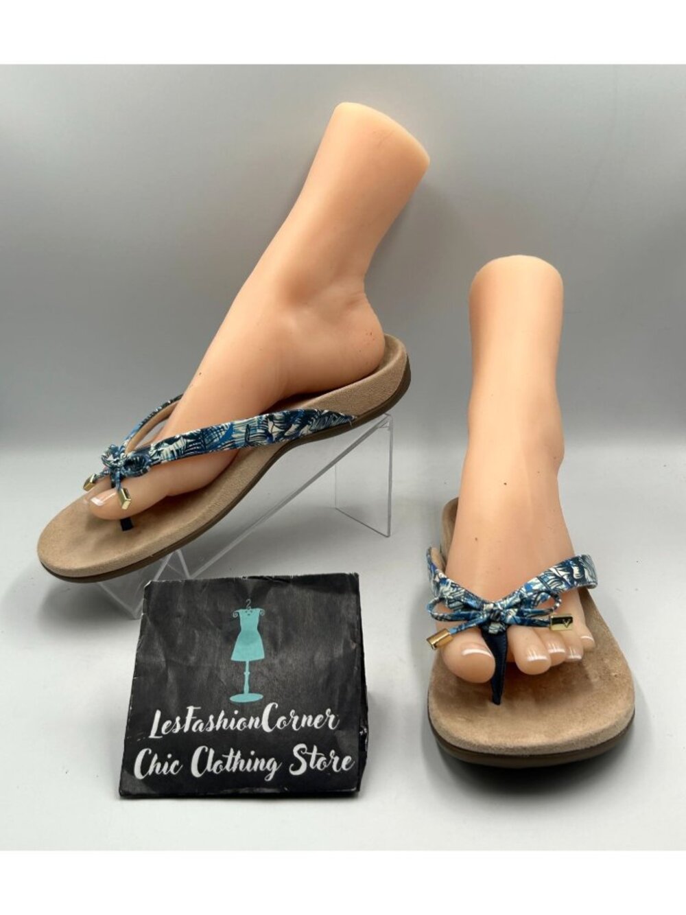 Vionic Women's Tropical Print Rest Bella II Flip Flop Sandals Size 9.5 3359